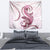 Pink Maori Tuatara Tapestry Luxury Pastel Pattern