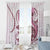 Pink Maori Tuatara Window Curtain Luxury Pastel Pattern