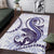 Purple Maori Tuatara Area Rug Luxury Pastel Pattern