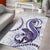 Purple Maori Tuatara Area Rug Luxury Pastel Pattern