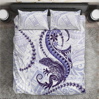 Purple Maori Tuatara Bedding Set Luxury Pastel Pattern LT01 Purple - Polynesian Pride