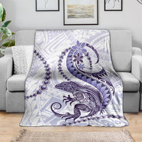 Purple Maori Tuatara Blanket Luxury Pastel Pattern LT01 - Polynesian Pride
