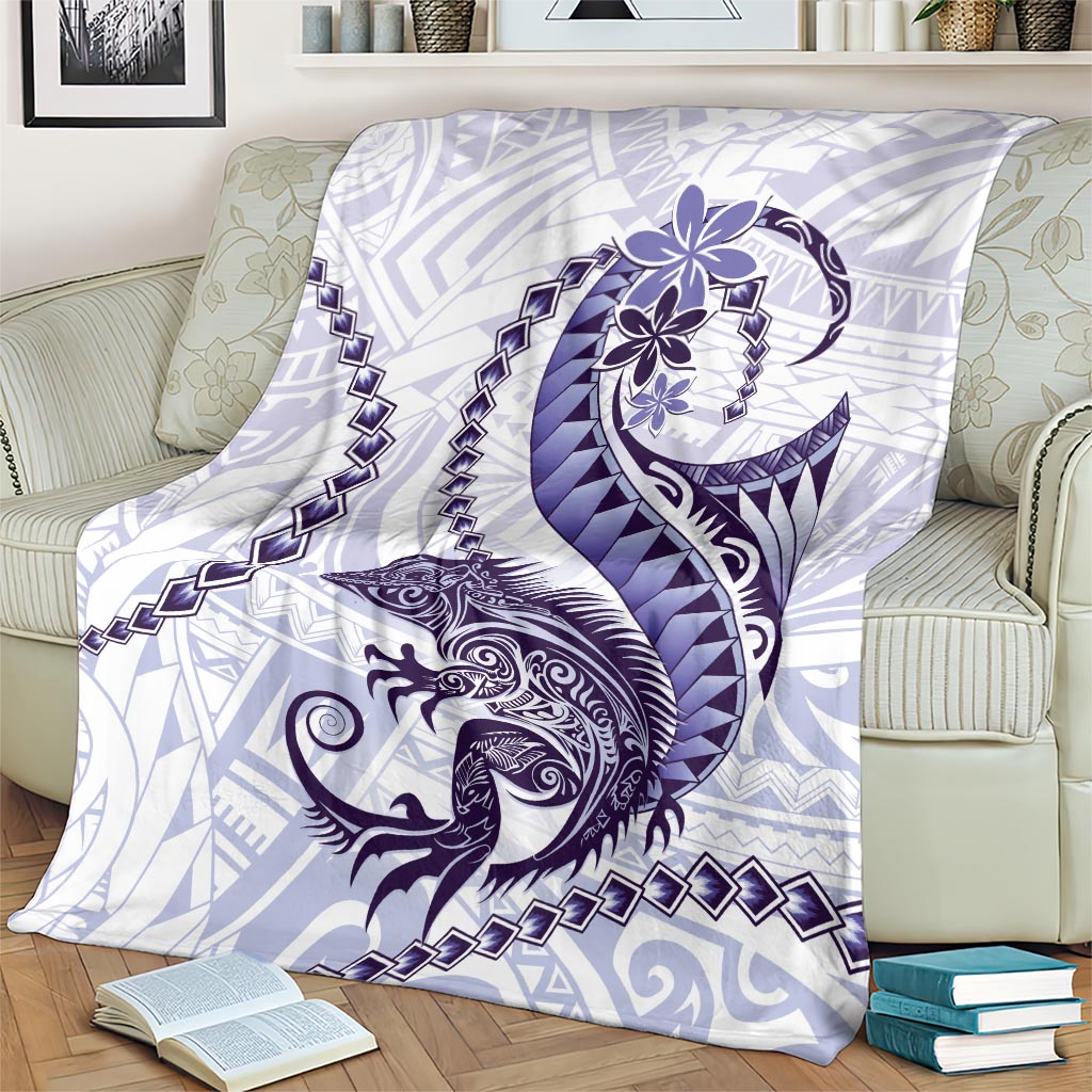 Purple Maori Tuatara Blanket Luxury Pastel Pattern LT01 - Polynesian Pride