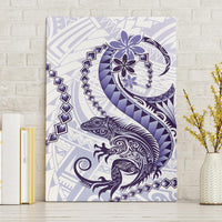 Purple Maori Tuatara Canvas Wall Art Luxury Pastel Pattern LT01 Without Frame Purple - Polynesian Pride