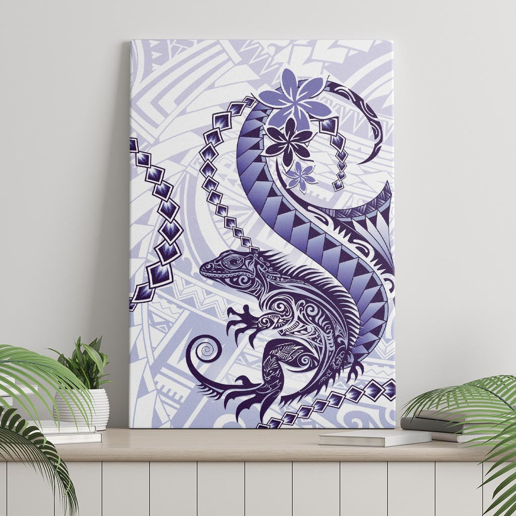 Purple Maori Tuatara Canvas Wall Art Luxury Pastel Pattern LT01 - Polynesian Pride