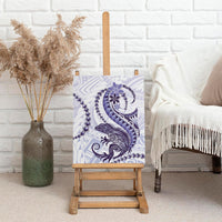Purple Maori Tuatara Canvas Wall Art Luxury Pastel Pattern LT01 - Polynesian Pride