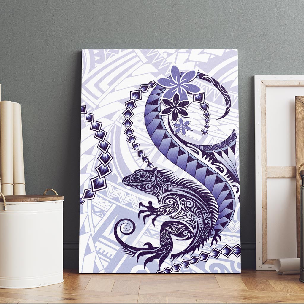 Purple Maori Tuatara Canvas Wall Art Luxury Pastel Pattern LT01 - Polynesian Pride