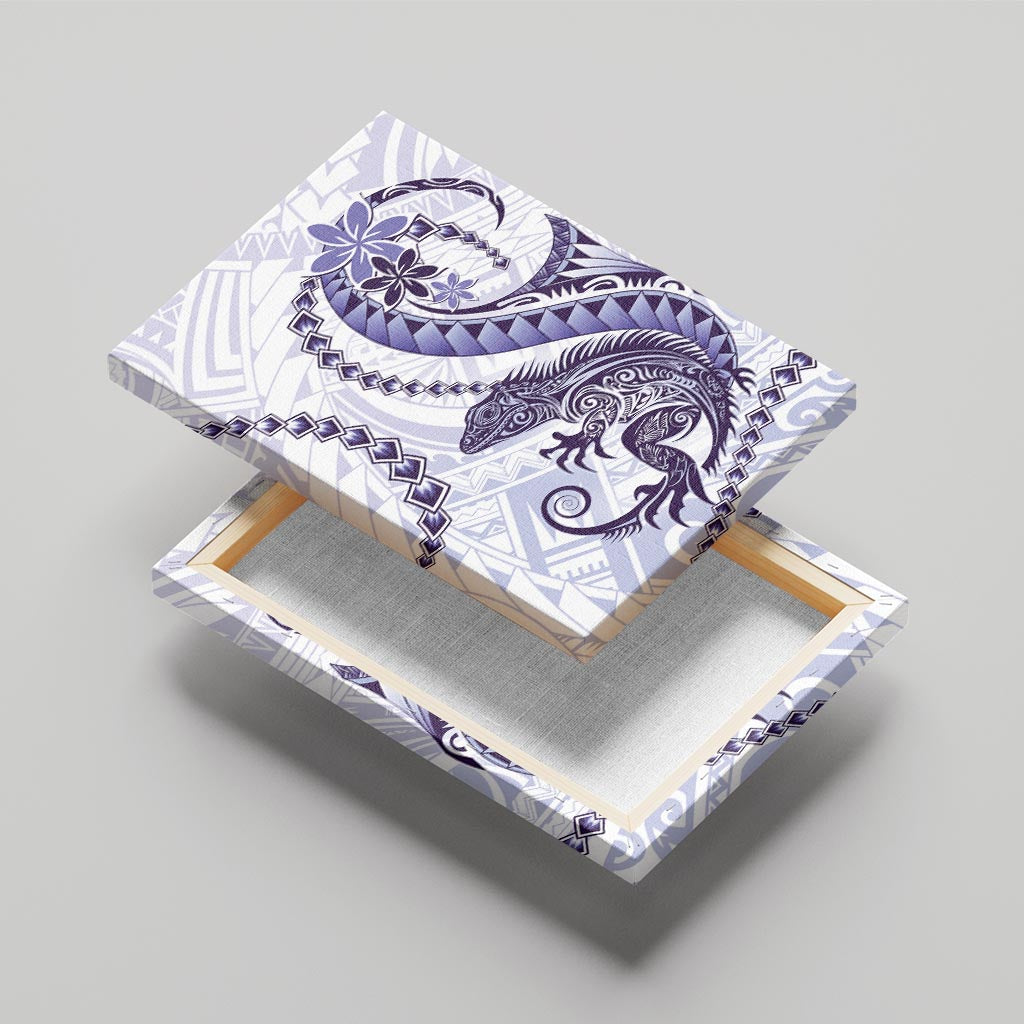 Purple Maori Tuatara Canvas Wall Art Luxury Pastel Pattern LT01 - Polynesian Pride