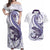 Purple Maori Tuatara Couples Matching Off Shoulder Maxi Dress and Hawaiian Shirt Luxury Pastel Pattern