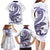 Purple Maori Tuatara Family Matching Long Sleeve Bodycon Dress and Hawaiian Shirt Luxury Pastel Pattern