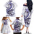 Purple Maori Tuatara Family Matching Off The Shoulder Long Sleeve Dress and Hawaiian Shirt Luxury Pastel Pattern