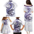 Purple Maori Tuatara Family Matching Puletasi and Hawaiian Shirt Luxury Pastel Pattern