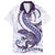 Purple Maori Tuatara Family Matching Puletasi and Hawaiian Shirt Luxury Pastel Pattern