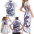 Purple Maori Tuatara Family Matching Short Sleeve Bodycon Dress and Hawaiian Shirt Luxury Pastel Pattern