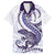 Purple Maori Tuatara Family Matching Short Sleeve Bodycon Dress and Hawaiian Shirt Luxury Pastel Pattern