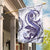 Purple Maori Tuatara Garden Flag Luxury Pastel Pattern