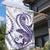 Purple Maori Tuatara Garden Flag Luxury Pastel Pattern