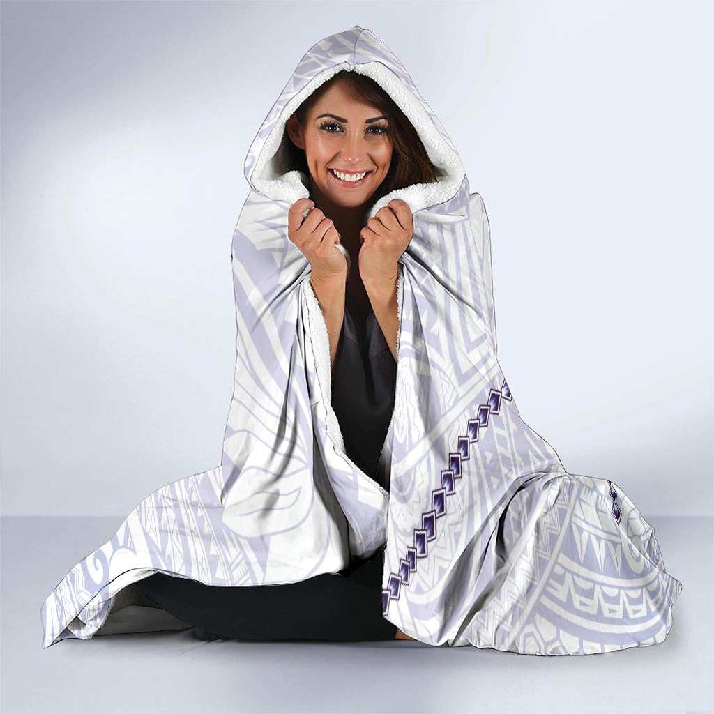 Purple Maori Tuatara Hooded Blanket Luxury Pastel Pattern LT01 - Polynesian Pride