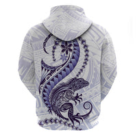 Purple Maori Tuatara Hoodie Luxury Pastel Pattern LT01 - Polynesian Pride