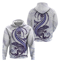 Purple Maori Tuatara Hoodie Luxury Pastel Pattern LT01 - Polynesian Pride