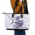 Purple Maori Tuatara Leather Tote Bag Luxury Pastel Pattern