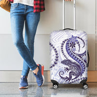 Purple Maori Tuatara Luggage Cover Luxury Pastel Pattern LT01 - Polynesian Pride