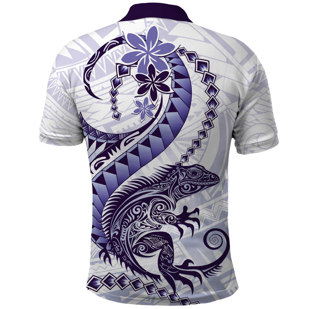 Purple Maori Tuatara Polo Shirt Luxury Pastel Pattern LT01 - Polynesian Pride