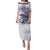 Purple Maori Tuatara Puletasi Luxury Pastel Pattern