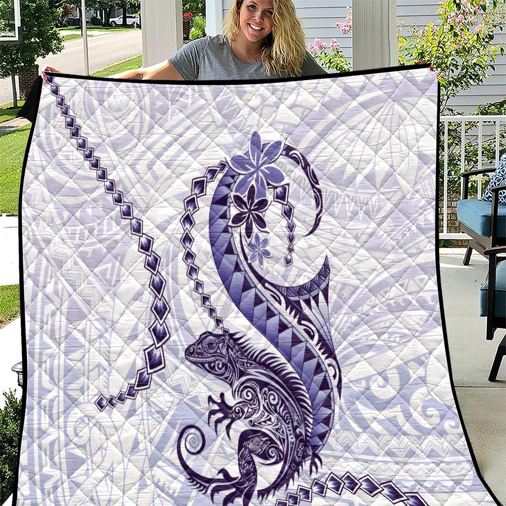 Purple Maori Tuatara Quilt Luxury Pastel Pattern LT01 Purple - Polynesian Pride