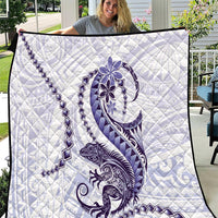 Purple Maori Tuatara Quilt Luxury Pastel Pattern LT01 Purple - Polynesian Pride