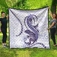 Purple Maori Tuatara Quilt Luxury Pastel Pattern LT01 - Polynesian Pride