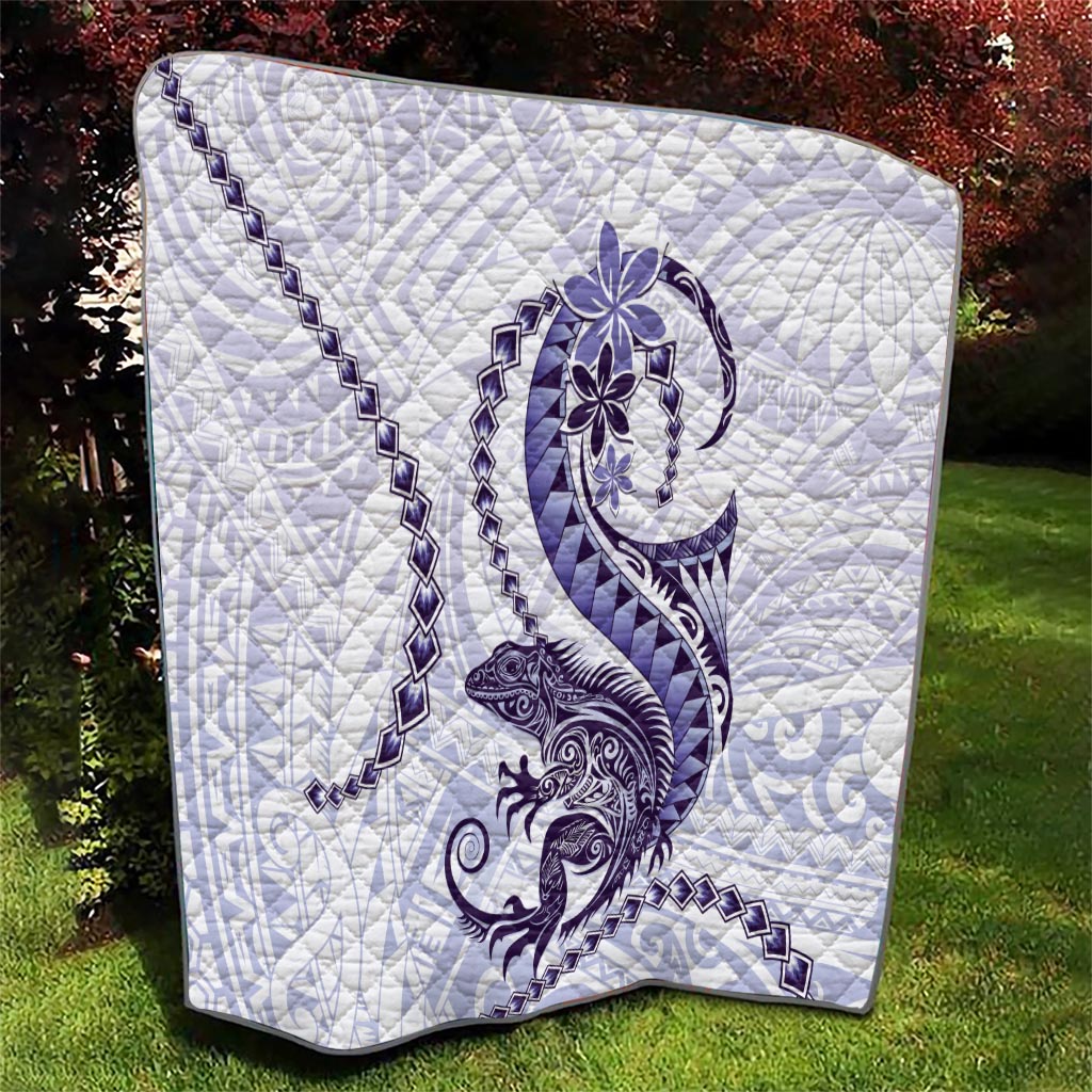 Purple Maori Tuatara Quilt Luxury Pastel Pattern LT01 - Polynesian Pride