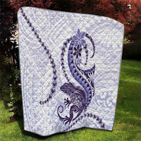 Purple Maori Tuatara Quilt Luxury Pastel Pattern LT01 - Polynesian Pride