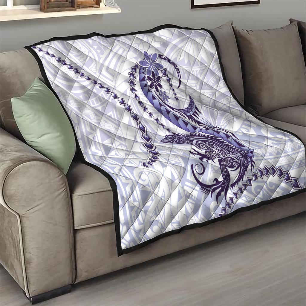 Purple Maori Tuatara Quilt Luxury Pastel Pattern LT01 - Polynesian Pride