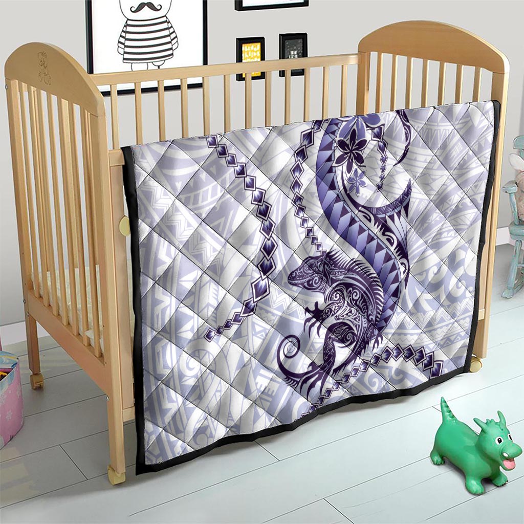 Purple Maori Tuatara Quilt Luxury Pastel Pattern LT01 - Polynesian Pride