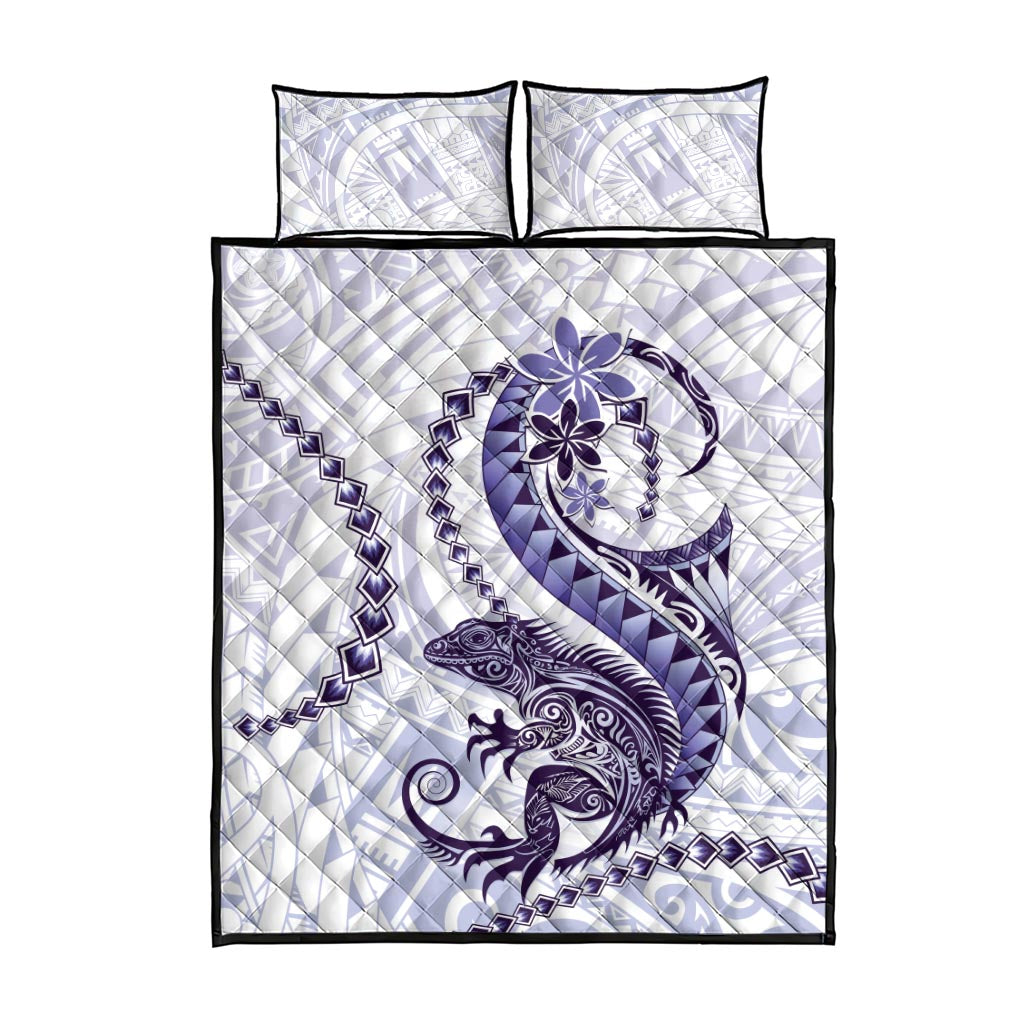 Purple Maori Tuatara Quilt Bed Set Luxury Pastel Pattern LT01 - Polynesian Pride