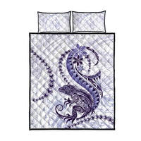 Purple Maori Tuatara Quilt Bed Set Luxury Pastel Pattern LT01 - Polynesian Pride