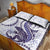 Purple Maori Tuatara Quilt Bed Set Luxury Pastel Pattern