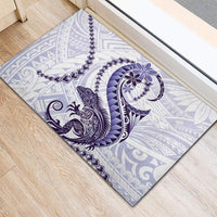 Purple Maori Tuatara Rubber Doormat Luxury Pastel Pattern LT01 - Polynesian Pride