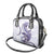 Purple Maori Tuatara Shoulder Handbag Luxury Pastel Pattern