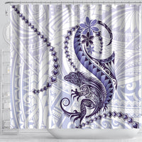 Purple Maori Tuatara Shower Curtain Luxury Pastel Pattern LT01 - Polynesian Pride