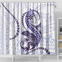 Purple Maori Tuatara Shower Curtain Luxury Pastel Pattern LT01 - Polynesian Pride