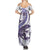 Purple Maori Tuatara Summer Maxi Dress Luxury Pastel Pattern