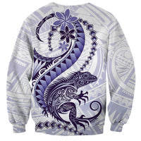 Purple Maori Tuatara Sweatshirt Luxury Pastel Pattern LT01 - Polynesian Pride