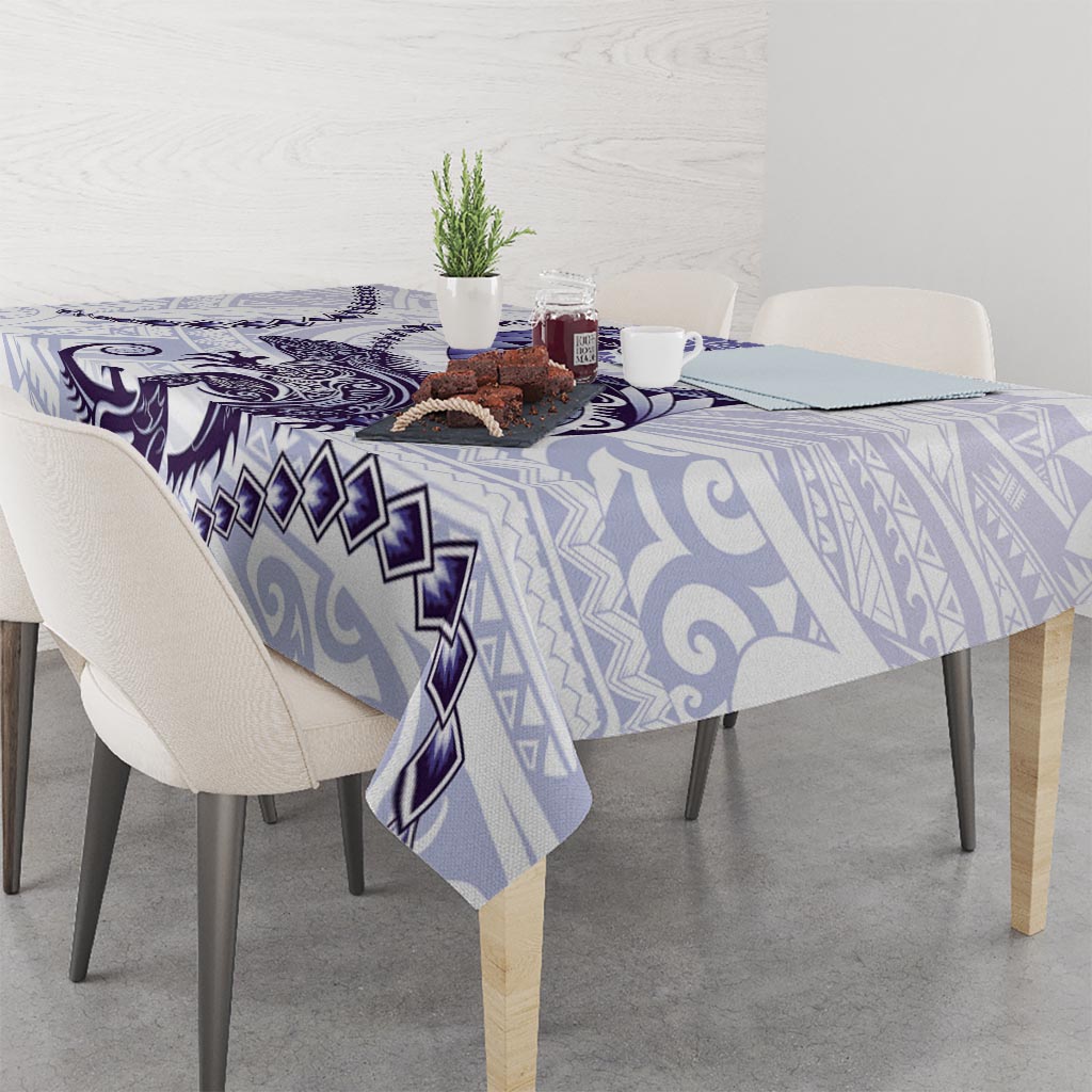 Purple Maori Tuatara Tablecloth Luxury Pastel Pattern LT01 - Polynesian Pride