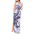 Purple Maori Tuatara Tank Maxi Dress Luxury Pastel Pattern