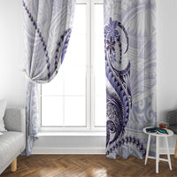 Purple Maori Tuatara Window Curtain Luxury Pastel Pattern LT01 - Polynesian Pride