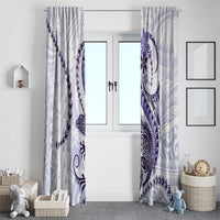 Purple Maori Tuatara Window Curtain Luxury Pastel Pattern LT01 - Polynesian Pride