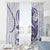 Purple Maori Tuatara Window Curtain Luxury Pastel Pattern