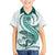 Teal Maori Tuatara Family Matching Puletasi and Hawaiian Shirt Luxury Pastel Pattern